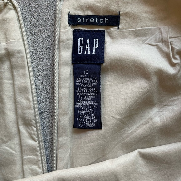 Vintage Y2K Gap Stretch Beige Skirt Size 10 - Picture 6 of 10